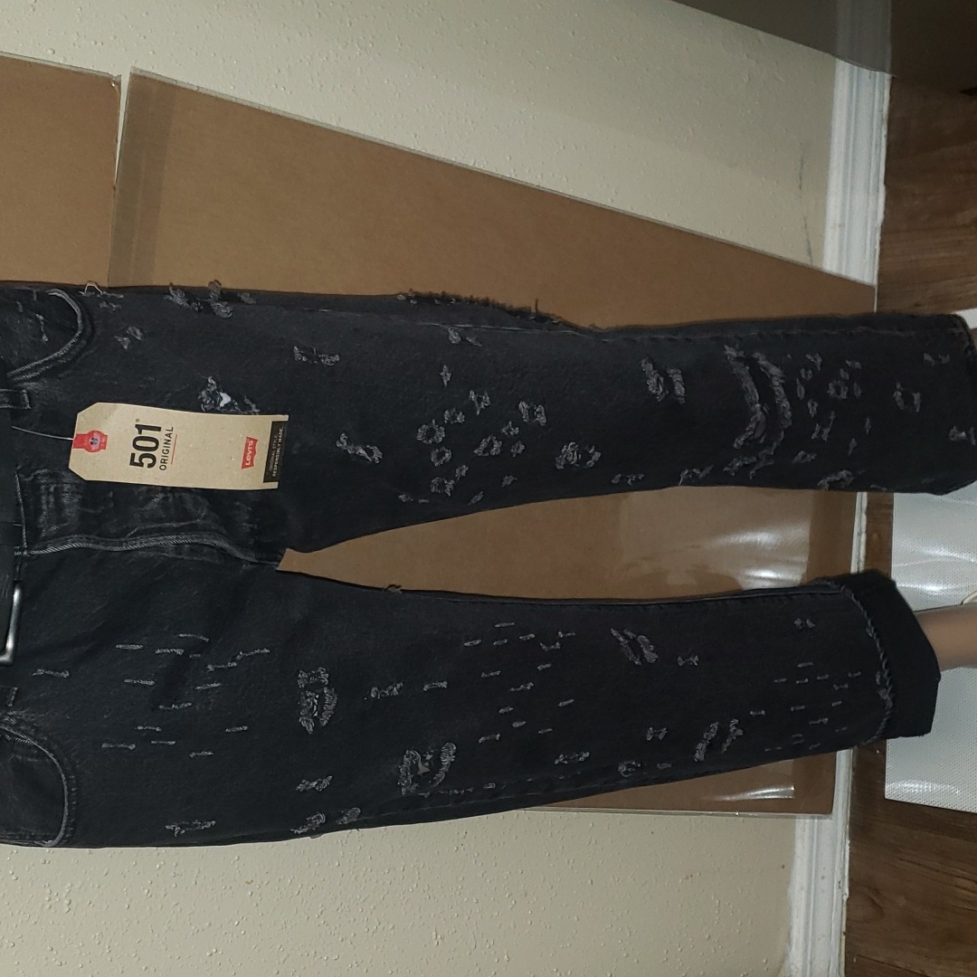 Brand New 501 Levis Ripped Jeans